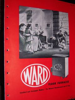 Ward Heater Co Floor Furnace Products Catalog Asbestos