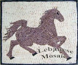 Horse Mosaic Marble Pattern Wall Floor Tile