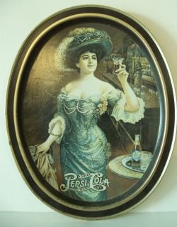 PEPSI COLA Gibson Girl serving tray Fabcraft Frenchtown N J USA