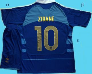 France National Team Zidane Soccer Jersey Shorts Free SHIP USA Can