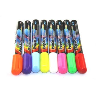 Colors Highlighter Fluorescent Wet Liquid Chalk Neon Marker Pen