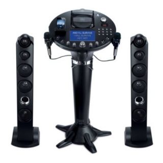 Singing Machine Pedestal CD G Karaoke w Monitor Camera iPod Dock