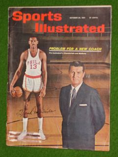 Frank McGuire Signed 1961 Sports Illustrated Wilt Chamberlain Must L K