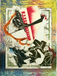 Frank Stella Going Abroad from The Waves II Series Mixed Media 73 x