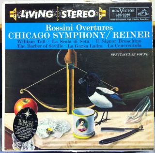 RCA US Living Stereo SD 1959 Fritz Reiner Rossini Overtures LP VG LSC