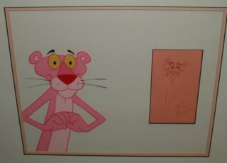 Friz Freleng Pink Panther Production Cel Signed 1990
