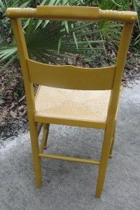 Vintage Hitchcock Style Rush Seat Fruit Stencil Design Side Chair