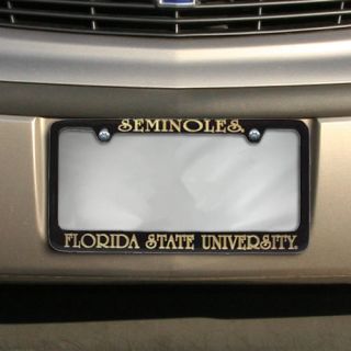 Florida State Seminoles (FSU) Black Engraved License Plate Frame