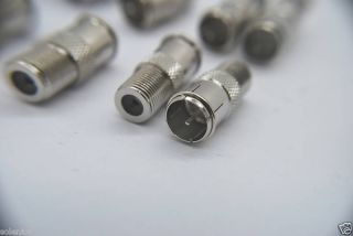 10 Push on Male to Female F Connector Adapter RG6 RG59