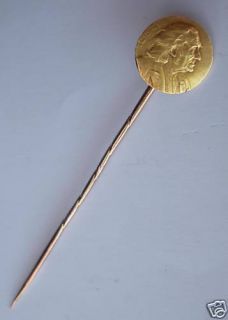  1911 Beautiful Gold Stick Pin of Composer Franz Liszt R Mayer