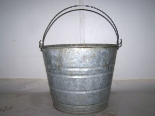  14 Galvanized Metal Bucket Steel Pail 11 Dia Garden Planter