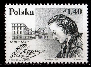 Poland 1999 MNH SC 3484 Frederic Chopin 1810 49
