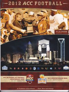 2012 Acc Conference Football Media Guide
