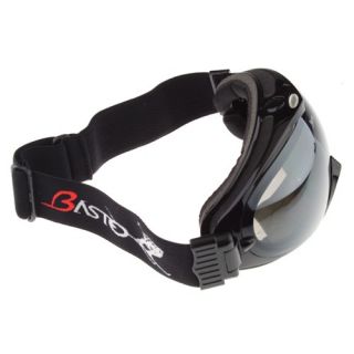  Basto Anti Fog Dual Lens Sport Ski Snowboard Goggles Black Frame