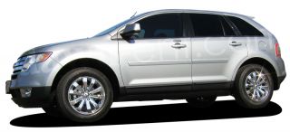 Ford Edge Painted 2 1 2 Wide Body Side Mouldings w Chrome Insert Trim