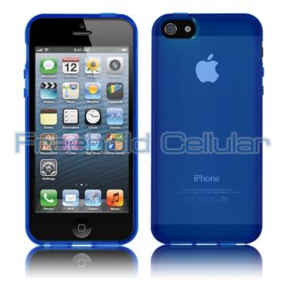 Blue TPU Flex Gel Skin Cover Shell Case for Apple iPhone 5 5G