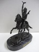 Frederic Remington Bronze Statue Reproduction Scalp Sioux Figurine