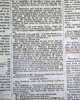  Newspaper Utah War Mormons Frederick Douglass Womens Suffrage
