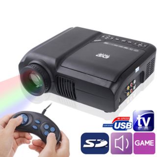 Home Theater Portable DVD LCD Projector w TV Receiver Game USB SD MMC