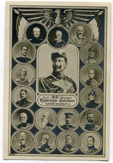 Austria Post Card Wilhelm II Surrounded by Rulers of German