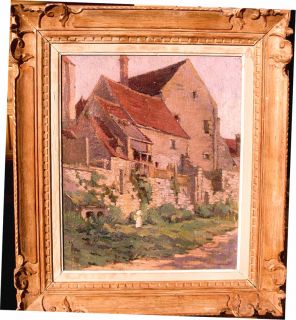 French Impressionist Painting Country Village C 1930s Listed Artist