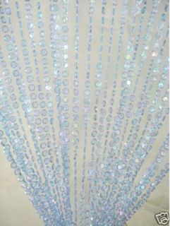 Blue Crystal Diamond Cut Jewel Beaded Curtain Garlands