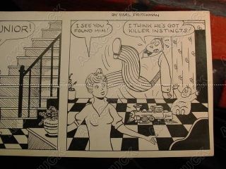 1940s Comic Strip Original Art Wedlock Earl Fritchman C