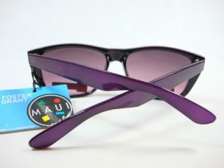 Foster Grant Maui & Sons Hot Purple Wayfarer Sunglasses Kim DG1010