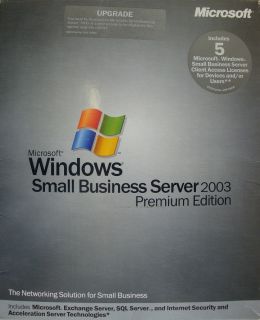  Windows Small Business Server SBS 2003 Premium inc 5 CAL Upgrade