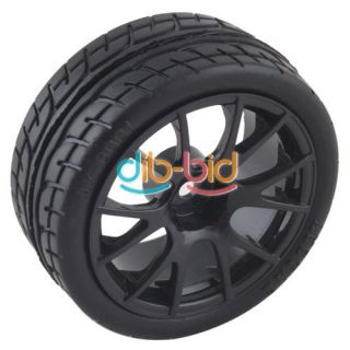 4pcs RC Drift Rubber Tires Tyre Plastic Wheel Rim 1 10 on Road Car Toy