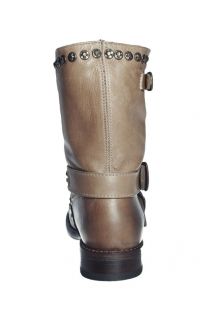 Frye Womens Boots Jenna Studded Short Grey Leather 76795 Sz 9 5 M