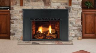  Reveal Direct Vent Gas Fireplace w thermostat blower log 39 000BTUs
