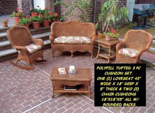 Replacement Cushions for Outdoor Wicker Patio Furniture Custom Sizes