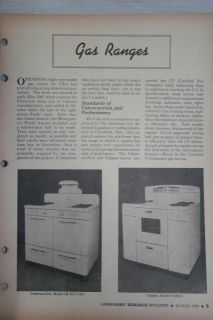  Research Bulletin Mar 1948 Gas Ranges Detergents Night Lights