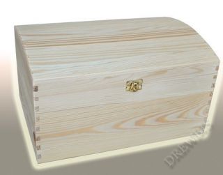 Large Treasure Chest Plain Wooden Box Decoupage Craft