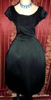 Elegant 50s Sculptural Little Black Dress w Style So Ceil