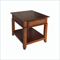 Home Styles Furniture Jamaican Bay Solid Wood Soft Mahogany Finish End