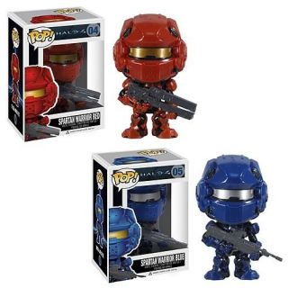 Funko Pop Halo 4 Red and Blue Spartan Warrior Vynil Figures