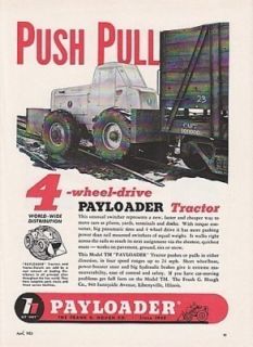 1953 Frank G Hough Libertyville IL Ad Push Pull 4 Wheel Drive