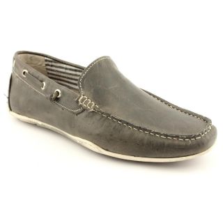 GBX 09117 Mens Size 8 Gray Leather Loafers Shoes