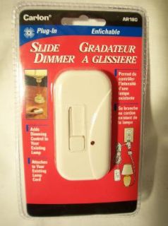 Carlon Tabletop Slide Dimmer Switch for Lights Lamps Hand Held Table