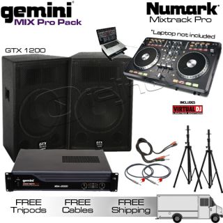  mixtrack pro gemini gtx 1200 xga 2000 dj equipment speaker pa system