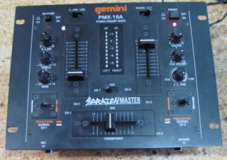 Gemini PMX 15A Stereo Preamp Mixer with Manual Scratch Master Mixer