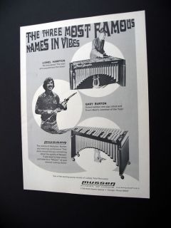 Musser Vibes Lionel Hampton Gary Burton 1969 Print Ad
