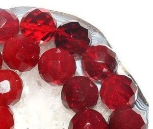 6mm Faceted Red Ruby Gems Loose Beads Gemstone 15 AAA