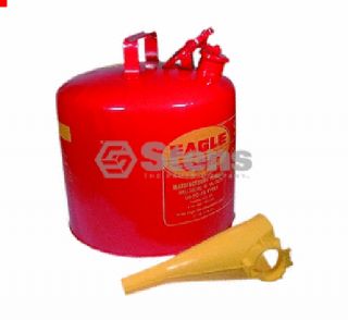 Metal Safety Gas Can Eagle 5 Gallon with Funnel