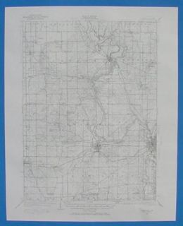 Niles Buchanan Berrien Springs Michigan 1927 Topo Map