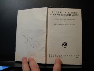 2ND ED LE GALLIENNE BOOK OF ENGLISH VERSE 1923
