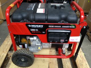 Husky 30436 5000 Watt Gasoline Powered Generator w Briggs and Stratton