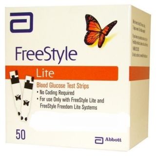 100 FreeStyle Lite Blood Glucose Test Strips 2 SEALED Boxes of 50 Exp